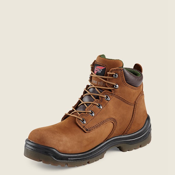 Mens Red Wing King Toe® - 6-inch Waterproof Toe - Safety Boots Brown - OPG437615